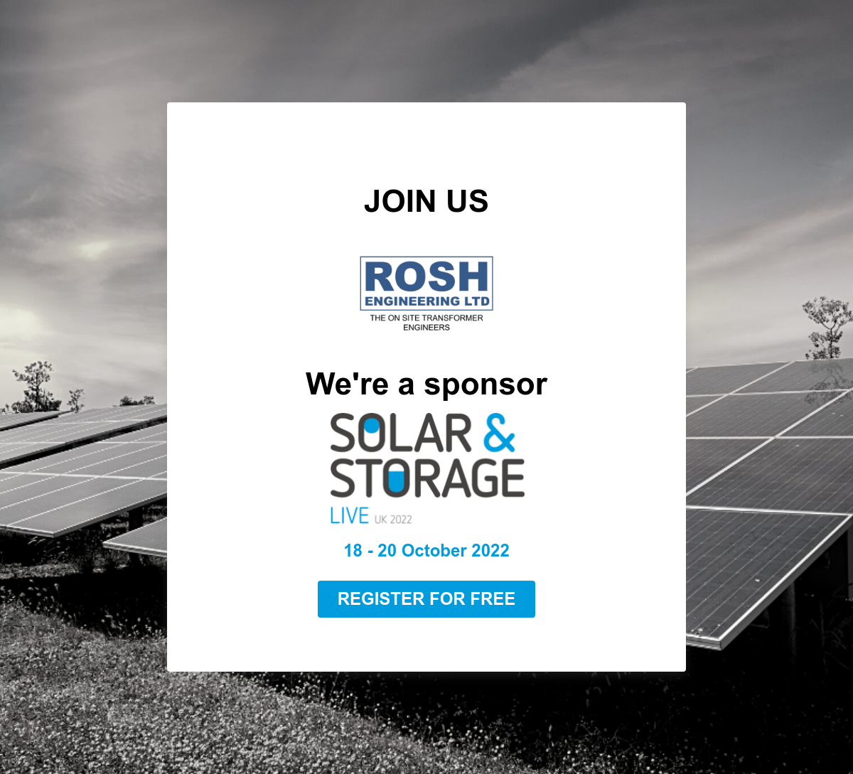 Rosh Engineering Get your free ticket | 18 - 20 October 2022